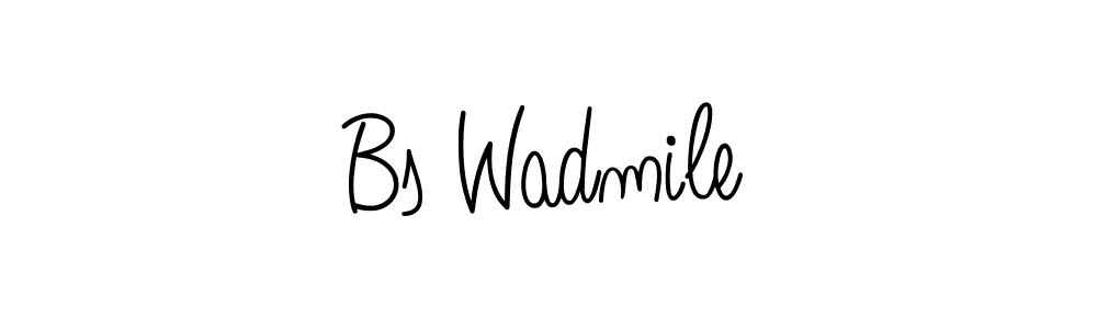 Make a beautiful signature design for name Bs Wadmile. With this signature (Angelique-Rose-font-FFP) style, you can create a handwritten signature for free. Bs Wadmile signature style 5 images and pictures png
