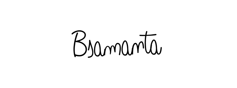 Make a beautiful signature design for name Bsamanta. With this signature (Angelique-Rose-font-FFP) style, you can create a handwritten signature for free. Bsamanta signature style 5 images and pictures png