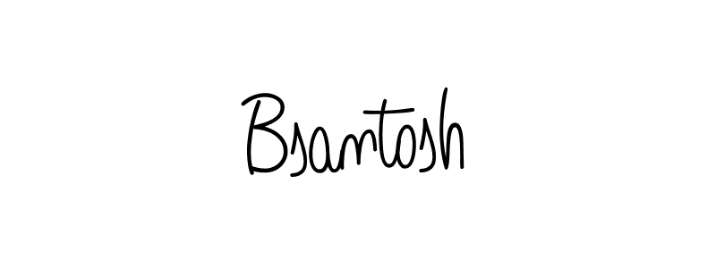 Make a beautiful signature design for name Bsantosh. With this signature (Angelique-Rose-font-FFP) style, you can create a handwritten signature for free. Bsantosh signature style 5 images and pictures png