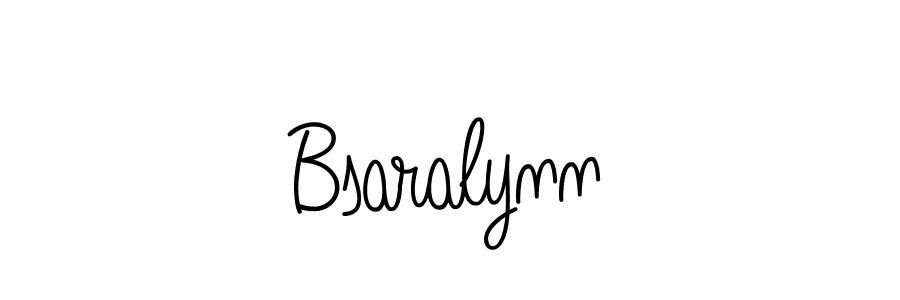 You should practise on your own different ways (Angelique-Rose-font-FFP) to write your name (Bsaralynn) in signature. don't let someone else do it for you. Bsaralynn signature style 5 images and pictures png