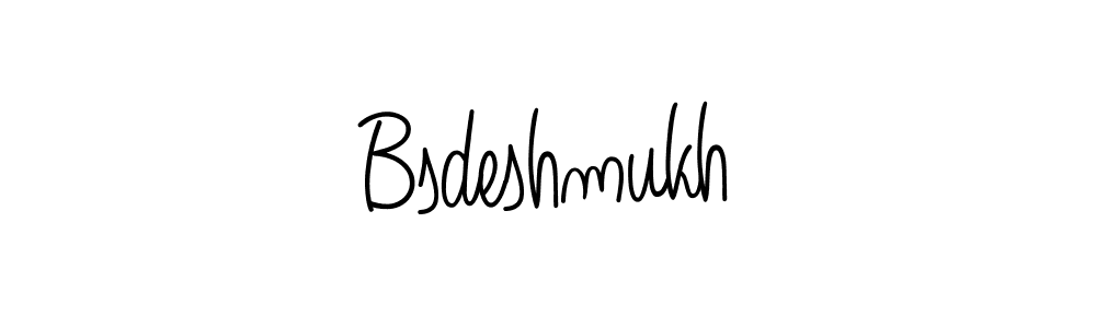 Make a beautiful signature design for name Bsdeshmukh. With this signature (Angelique-Rose-font-FFP) style, you can create a handwritten signature for free. Bsdeshmukh signature style 5 images and pictures png