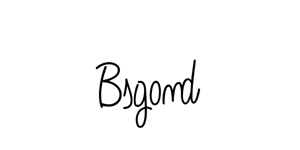 Make a beautiful signature design for name Bsgond. With this signature (Angelique-Rose-font-FFP) style, you can create a handwritten signature for free. Bsgond signature style 5 images and pictures png