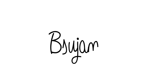 The best way (Angelique-Rose-font-FFP) to make a short signature is to pick only two or three words in your name. The name Bsujan include a total of six letters. For converting this name. Bsujan signature style 5 images and pictures png