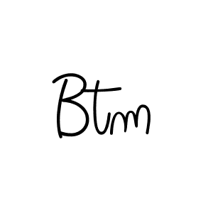 Design your own signature with our free online signature maker. With this signature software, you can create a handwritten (Angelique-Rose-font-FFP) signature for name Btm. Btm signature style 5 images and pictures png