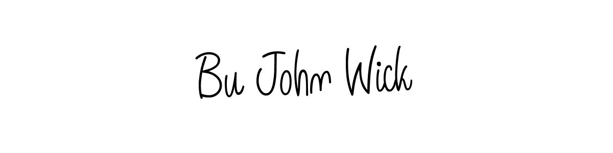 The best way (Angelique-Rose-font-FFP) to make a short signature is to pick only two or three words in your name. The name Bu John Wick include a total of six letters. For converting this name. Bu John Wick signature style 5 images and pictures png