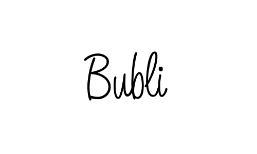 Use a signature maker to create a handwritten signature online. With this signature software, you can design (Angelique-Rose-font-FFP) your own signature for name Bubli. Bubli signature style 5 images and pictures png