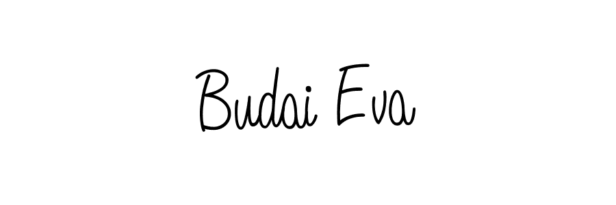 The best way (Angelique-Rose-font-FFP) to make a short signature is to pick only two or three words in your name. The name Budai Eva include a total of six letters. For converting this name. Budai Eva signature style 5 images and pictures png