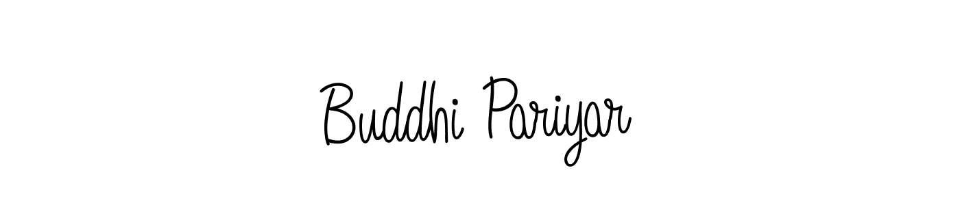 Make a beautiful signature design for name Buddhi Pariyar. With this signature (Angelique-Rose-font-FFP) style, you can create a handwritten signature for free. Buddhi Pariyar signature style 5 images and pictures png