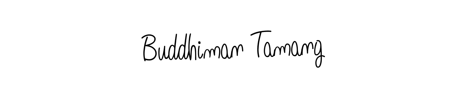 The best way (Angelique-Rose-font-FFP) to make a short signature is to pick only two or three words in your name. The name Buddhiman Tamang include a total of six letters. For converting this name. Buddhiman Tamang signature style 5 images and pictures png