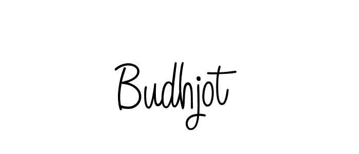 You should practise on your own different ways (Angelique-Rose-font-FFP) to write your name (Budhjot) in signature. don't let someone else do it for you. Budhjot signature style 5 images and pictures png