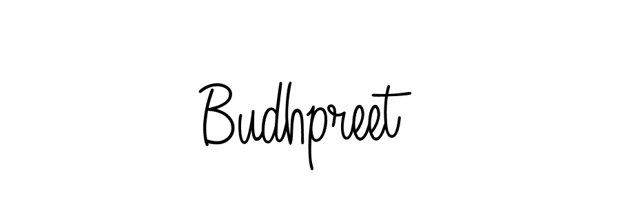 How to make Budhpreet name signature. Use Angelique-Rose-font-FFP style for creating short signs online. This is the latest handwritten sign. Budhpreet signature style 5 images and pictures png