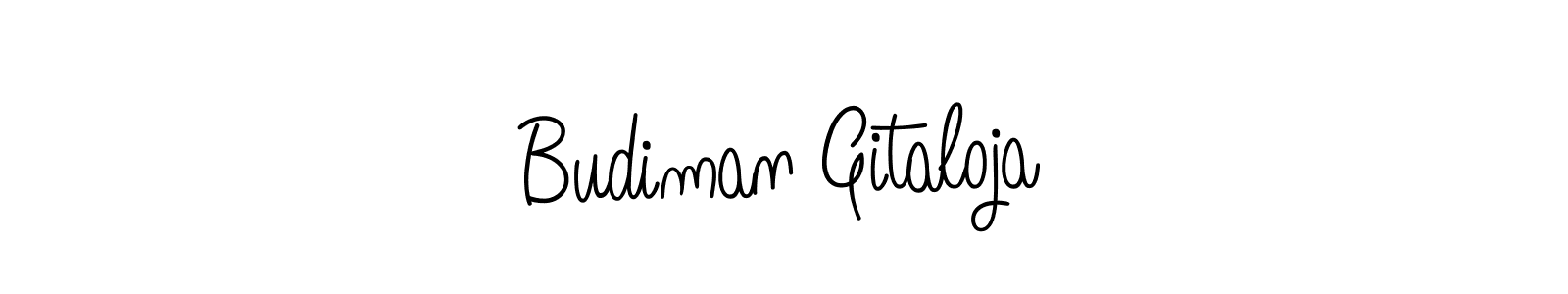 The best way (Angelique-Rose-font-FFP) to make a short signature is to pick only two or three words in your name. The name Budiman Gitaloja include a total of six letters. For converting this name. Budiman Gitaloja signature style 5 images and pictures png
