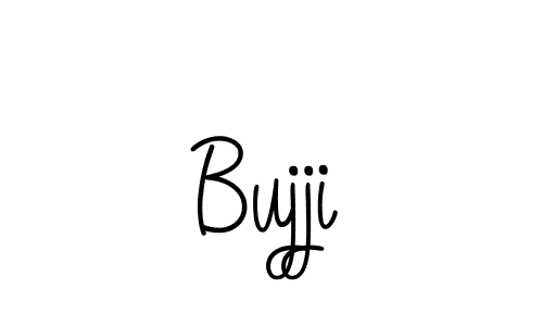 Design your own signature with our free online signature maker. With this signature software, you can create a handwritten (Angelique-Rose-font-FFP) signature for name Bujji. Bujji signature style 5 images and pictures png