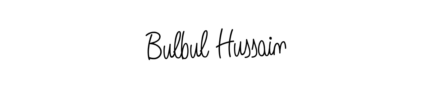 The best way (Angelique-Rose-font-FFP) to make a short signature is to pick only two or three words in your name. The name Bulbul Hussain include a total of six letters. For converting this name. Bulbul Hussain signature style 5 images and pictures png