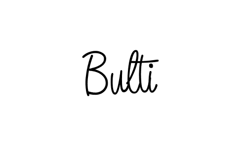 Use a signature maker to create a handwritten signature online. With this signature software, you can design (Angelique-Rose-font-FFP) your own signature for name Bulti. Bulti signature style 5 images and pictures png