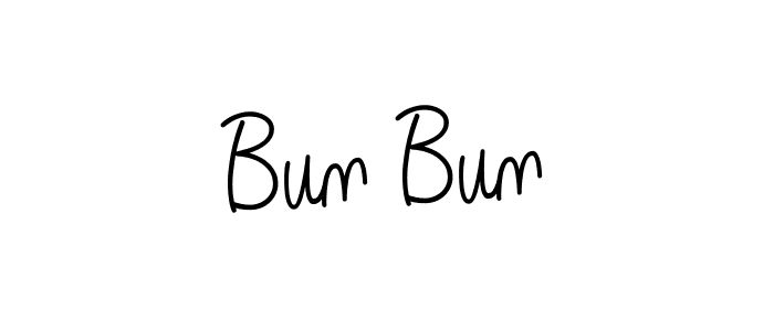 Use a signature maker to create a handwritten signature online. With this signature software, you can design (Angelique-Rose-font-FFP) your own signature for name Bun Bun. Bun Bun signature style 5 images and pictures png