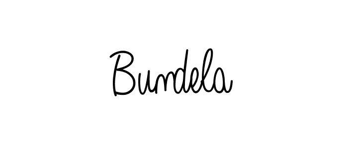 Make a beautiful signature design for name Bundela. With this signature (Angelique-Rose-font-FFP) style, you can create a handwritten signature for free. Bundela signature style 5 images and pictures png