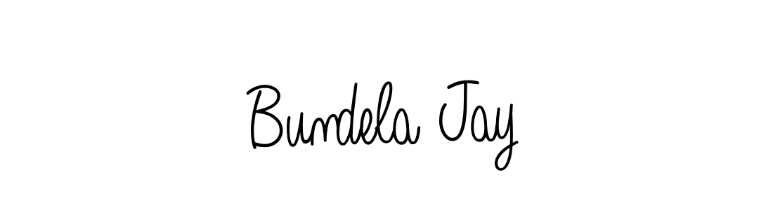 Design your own signature with our free online signature maker. With this signature software, you can create a handwritten (Angelique-Rose-font-FFP) signature for name Bundela Jay. Bundela Jay signature style 5 images and pictures png