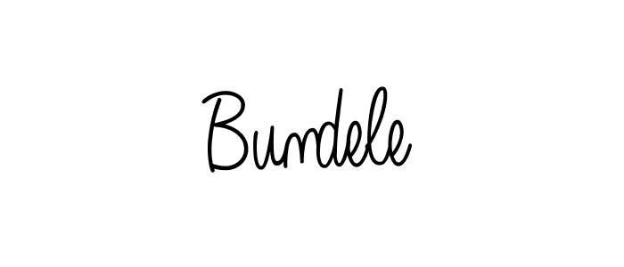 The best way (Angelique-Rose-font-FFP) to make a short signature is to pick only two or three words in your name. The name Bundele include a total of six letters. For converting this name. Bundele signature style 5 images and pictures png