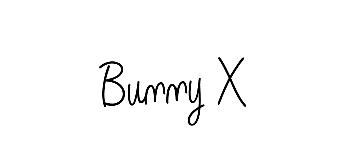 The best way (Angelique-Rose-font-FFP) to make a short signature is to pick only two or three words in your name. The name Bunny X include a total of six letters. For converting this name. Bunny X signature style 5 images and pictures png