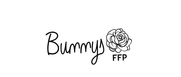 Make a beautiful signature design for name Bunnys7. With this signature (Angelique-Rose-font-FFP) style, you can create a handwritten signature for free. Bunnys7 signature style 5 images and pictures png