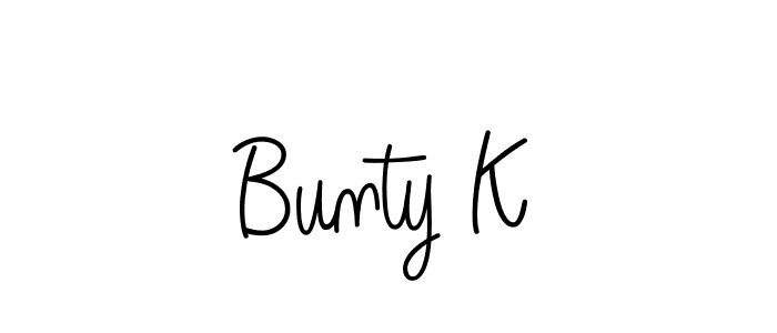 How to Draw Bunty K signature style? Angelique-Rose-font-FFP is a latest design signature styles for name Bunty K. Bunty K signature style 5 images and pictures png