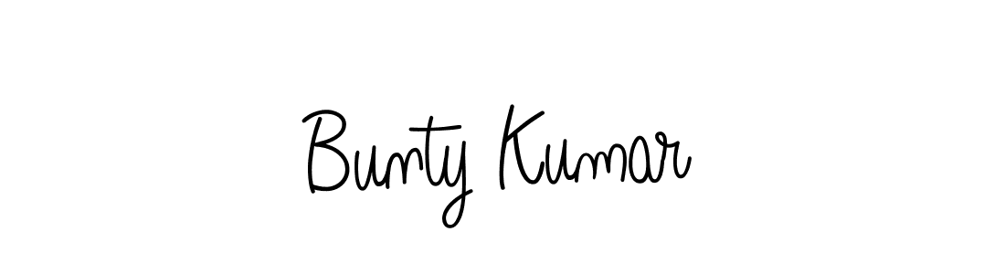 Make a beautiful signature design for name Bunty Kumar. With this signature (Angelique-Rose-font-FFP) style, you can create a handwritten signature for free. Bunty Kumar signature style 5 images and pictures png