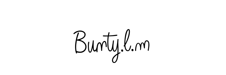 Make a beautiful signature design for name Bunty.l.m. With this signature (Angelique-Rose-font-FFP) style, you can create a handwritten signature for free. Bunty.l.m signature style 5 images and pictures png