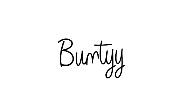 Make a beautiful signature design for name Buntyy. With this signature (Angelique-Rose-font-FFP) style, you can create a handwritten signature for free. Buntyy signature style 5 images and pictures png