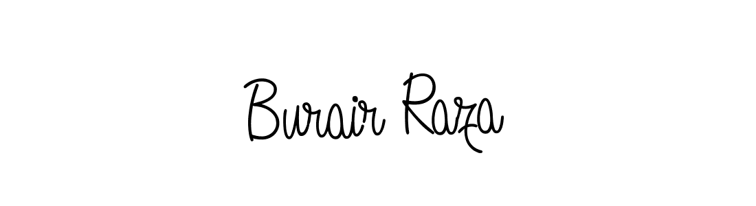 Burair Raza stylish signature style. Best Handwritten Sign (Angelique-Rose-font-FFP) for my name. Handwritten Signature Collection Ideas for my name Burair Raza. Burair Raza signature style 5 images and pictures png