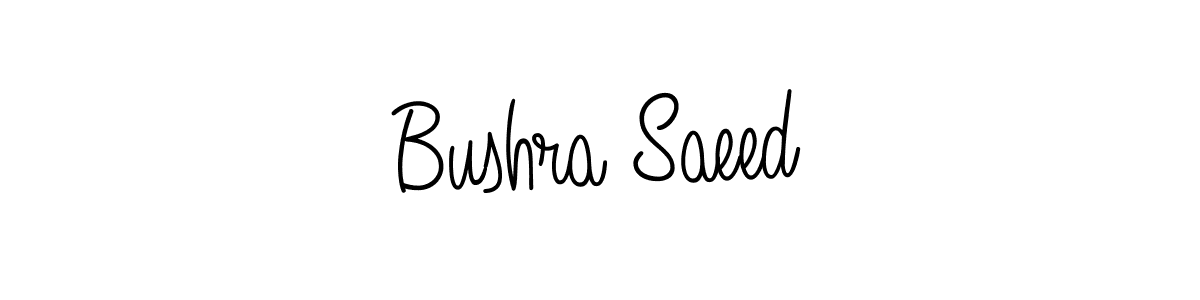 How to Draw Bushra Saeed signature style? Angelique-Rose-font-FFP is a latest design signature styles for name Bushra Saeed. Bushra Saeed signature style 5 images and pictures png