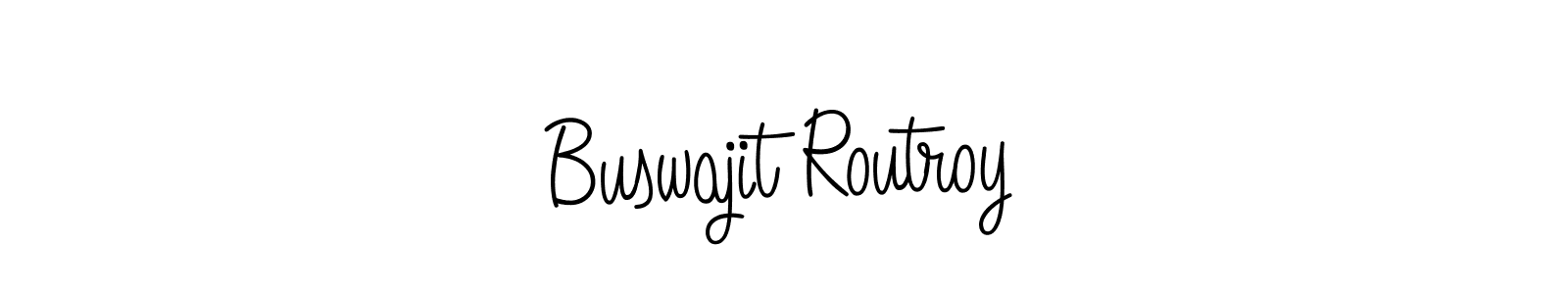 How to make Buswajit Routroy name signature. Use Angelique-Rose-font-FFP style for creating short signs online. This is the latest handwritten sign. Buswajit Routroy signature style 5 images and pictures png