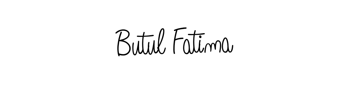 Make a beautiful signature design for name Butul Fatima. With this signature (Angelique-Rose-font-FFP) style, you can create a handwritten signature for free. Butul Fatima signature style 5 images and pictures png