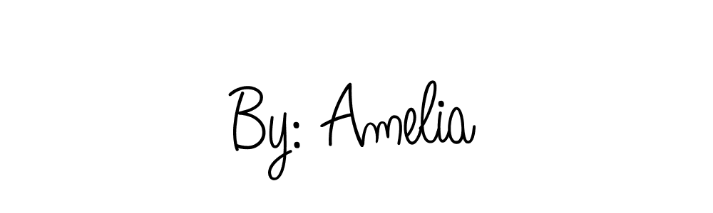 Create a beautiful signature design for name By: Amelia. With this signature (Angelique-Rose-font-FFP) fonts, you can make a handwritten signature for free. By: Amelia signature style 5 images and pictures png