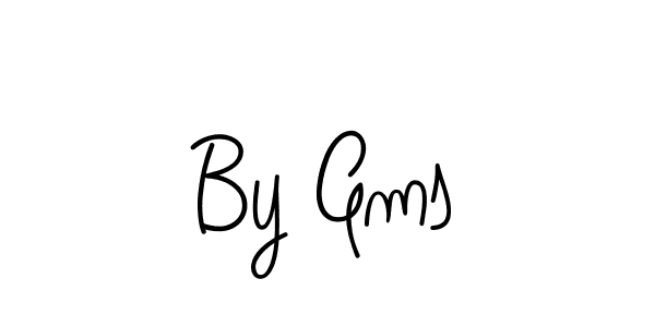 Make a beautiful signature design for name By Gms. With this signature (Angelique-Rose-font-FFP) style, you can create a handwritten signature for free. By Gms signature style 5 images and pictures png