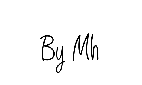 How to make By Mh name signature. Use Angelique-Rose-font-FFP style for creating short signs online. This is the latest handwritten sign. By Mh signature style 5 images and pictures png