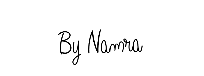 Make a beautiful signature design for name By Namra. With this signature (Angelique-Rose-font-FFP) style, you can create a handwritten signature for free. By Namra signature style 5 images and pictures png