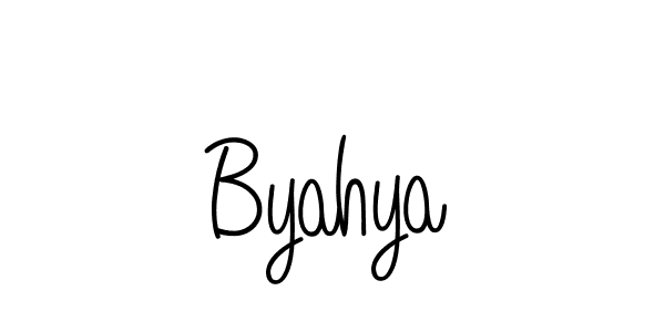 You should practise on your own different ways (Angelique-Rose-font-FFP) to write your name (Byahya) in signature. don't let someone else do it for you. Byahya signature style 5 images and pictures png