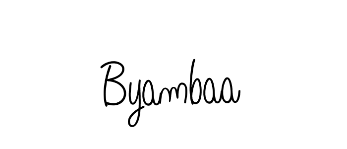 You should practise on your own different ways (Angelique-Rose-font-FFP) to write your name (Byambaa) in signature. don't let someone else do it for you. Byambaa signature style 5 images and pictures png