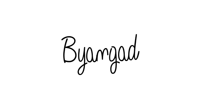 How to Draw Byangad signature style? Angelique-Rose-font-FFP is a latest design signature styles for name Byangad. Byangad signature style 5 images and pictures png