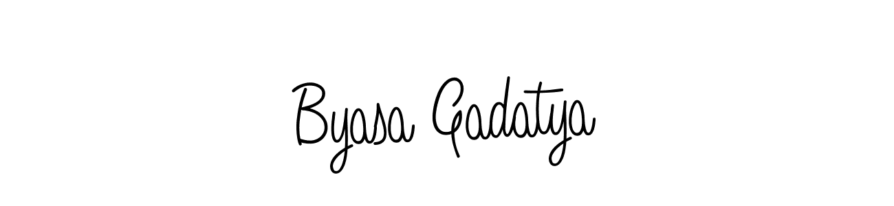 Make a beautiful signature design for name Byasa Gadatya. With this signature (Angelique-Rose-font-FFP) style, you can create a handwritten signature for free. Byasa Gadatya signature style 5 images and pictures png