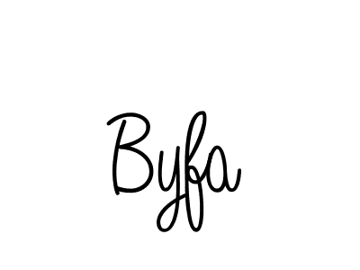 Create a beautiful signature design for name Byfa. With this signature (Angelique-Rose-font-FFP) fonts, you can make a handwritten signature for free. Byfa signature style 5 images and pictures png