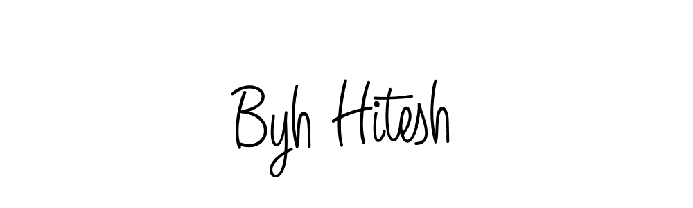 Use a signature maker to create a handwritten signature online. With this signature software, you can design (Angelique-Rose-font-FFP) your own signature for name Byh Hitesh. Byh Hitesh signature style 5 images and pictures png