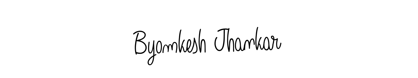 Use a signature maker to create a handwritten signature online. With this signature software, you can design (Angelique-Rose-font-FFP) your own signature for name Byomkesh Jhankar. Byomkesh Jhankar signature style 5 images and pictures png