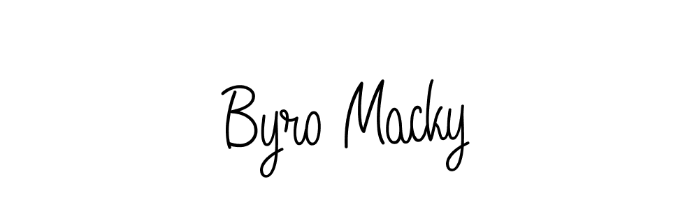How to make Byro Macky name signature. Use Angelique-Rose-font-FFP style for creating short signs online. This is the latest handwritten sign. Byro Macky signature style 5 images and pictures png