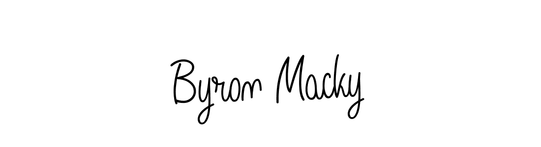 The best way (Angelique-Rose-font-FFP) to make a short signature is to pick only two or three words in your name. The name Byron Macky include a total of six letters. For converting this name. Byron Macky signature style 5 images and pictures png