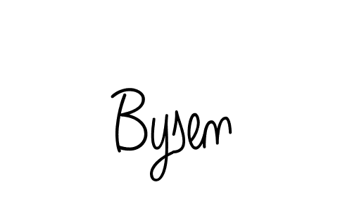 Bysen stylish signature style. Best Handwritten Sign (Angelique-Rose-font-FFP) for my name. Handwritten Signature Collection Ideas for my name Bysen. Bysen signature style 5 images and pictures png