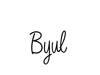 You should practise on your own different ways (Angelique-Rose-font-FFP) to write your name (Byul) in signature. don't let someone else do it for you. Byul signature style 5 images and pictures png