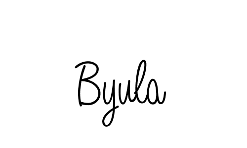 Design your own signature with our free online signature maker. With this signature software, you can create a handwritten (Angelique-Rose-font-FFP) signature for name Byula. Byula signature style 5 images and pictures png