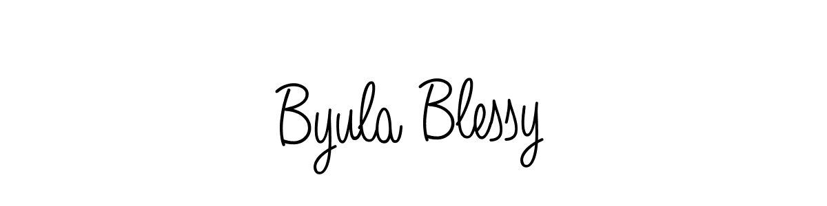 Also we have Byula Blessy name is the best signature style. Create professional handwritten signature collection using Angelique-Rose-font-FFP autograph style. Byula Blessy signature style 5 images and pictures png